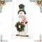 Glitzhome® 36" Christmas Snowman with Floral Wreath Porch Décor